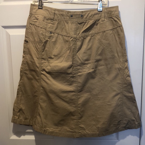 Midi/modest Skirt tan/beige Esprit, two pockets and zip in front, EUR40/US10 - Picture 2 of 8